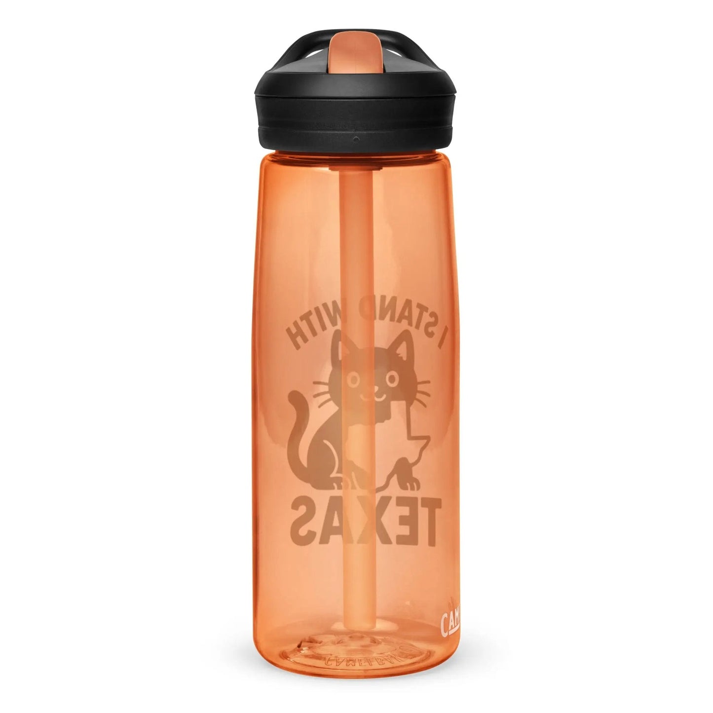 I stand with Texas sports water bottle - FloofChonk
