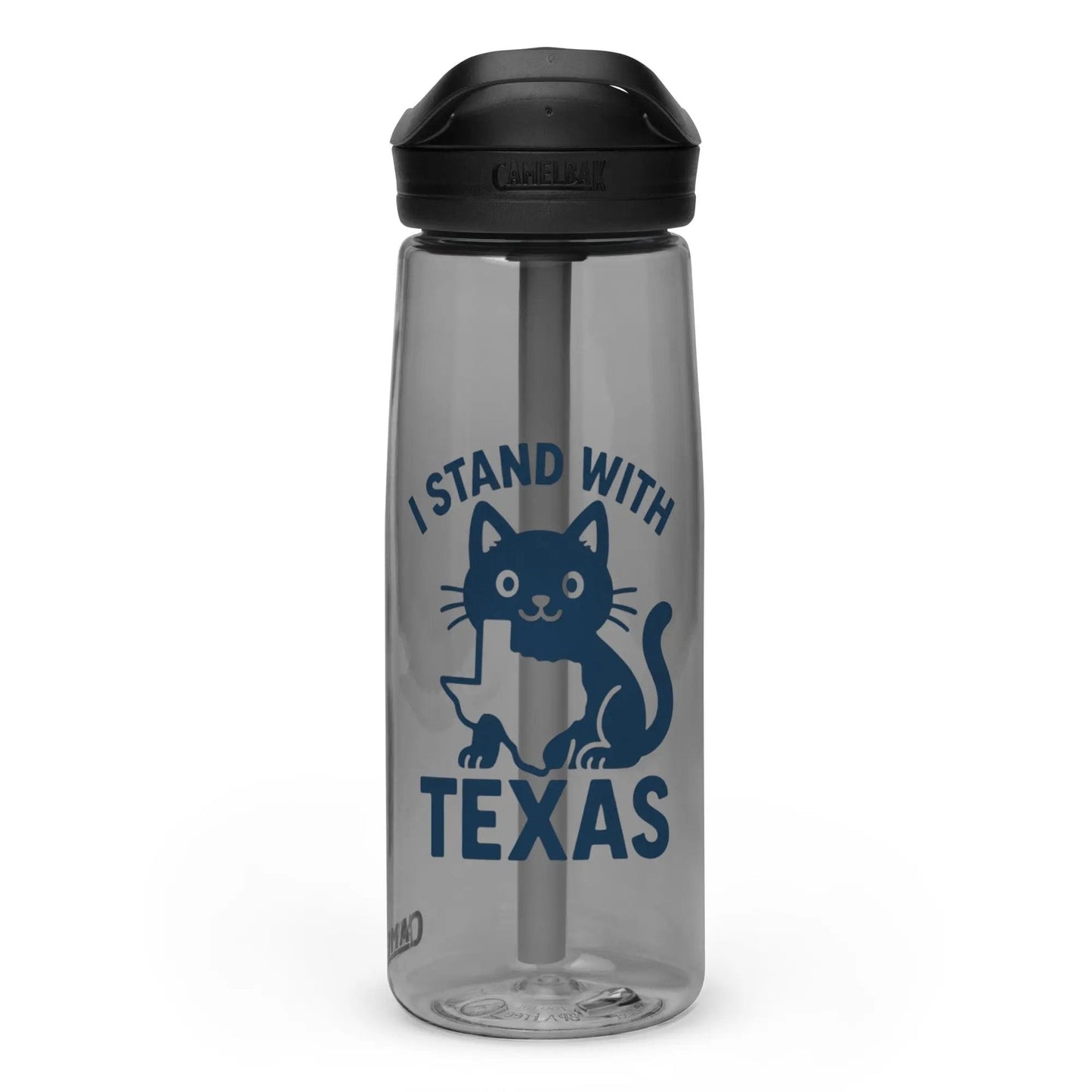 I stand with Texas sports water bottle - FloofChonk