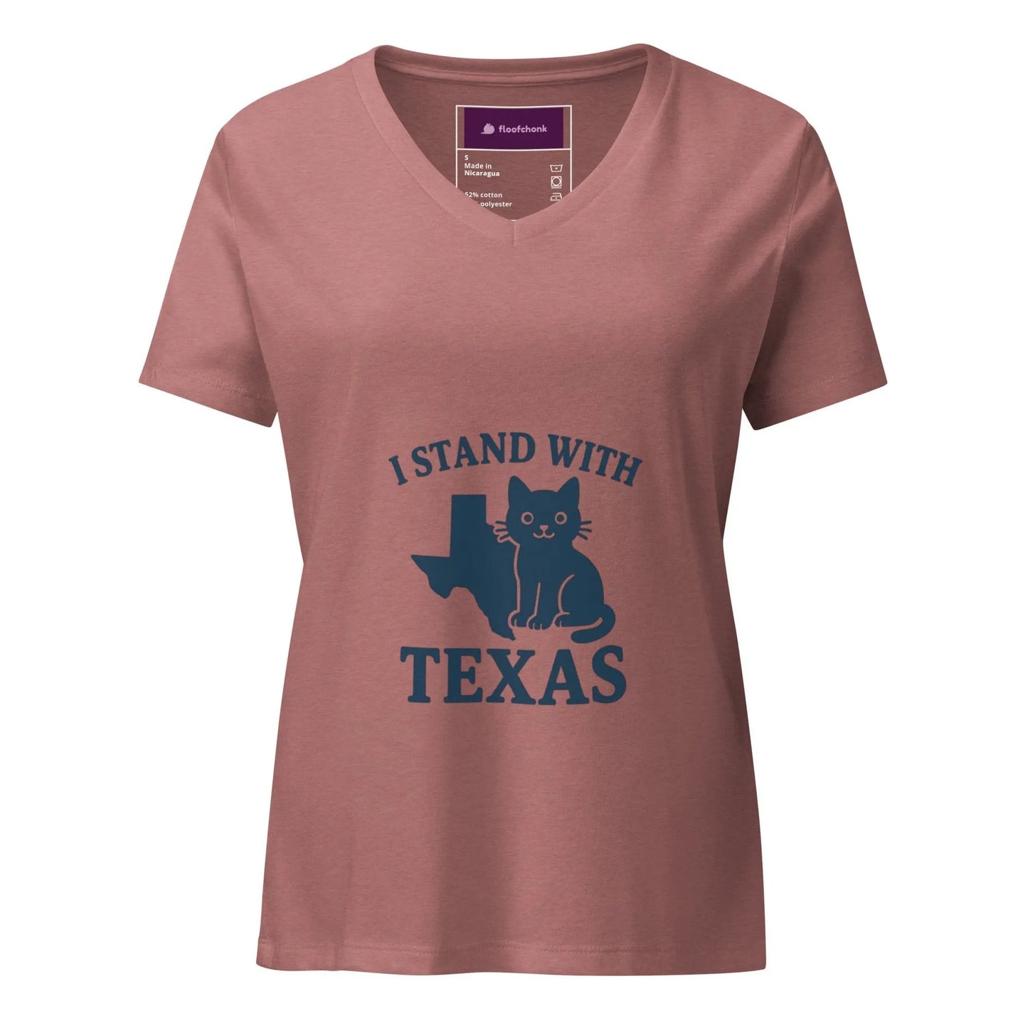 I Stand with Texas women's relaxed v - neck t-shirt - FloofChonk