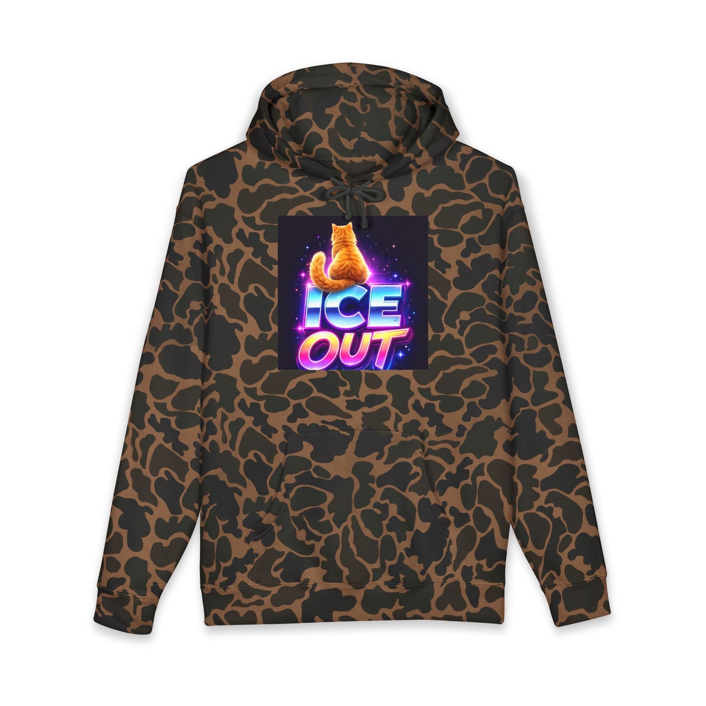 Ice Out Hoodie — Retro Neon Cat Graphic Hoodie - FloofChonk