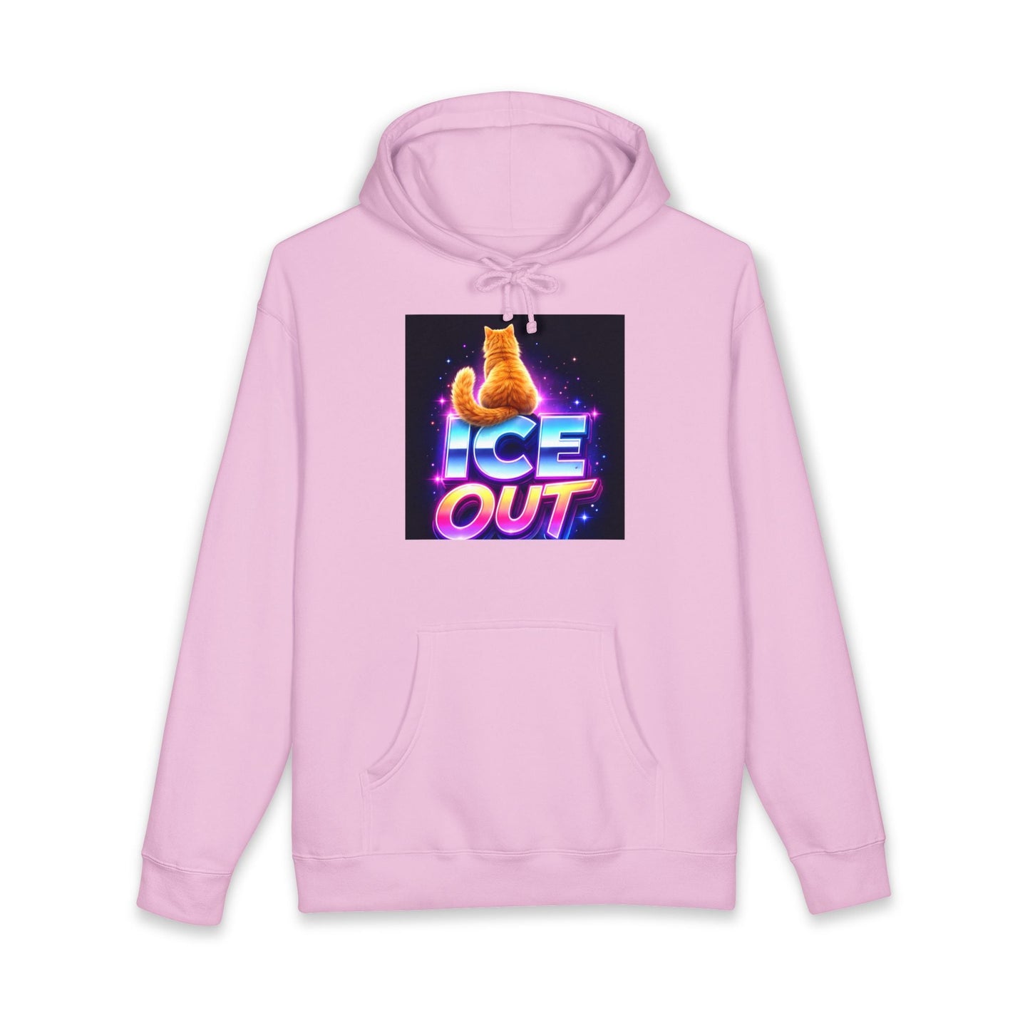 Ice Out Hoodie — Retro Neon Cat Graphic Hoodie - FloofChonk
