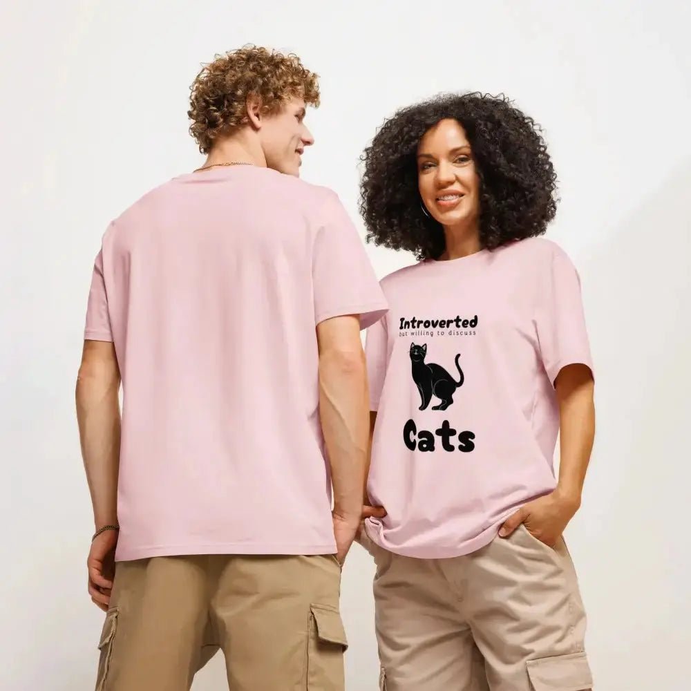 Introverted but Willing to Discuss Cats Funny T-shirt for Cat Lovers - FloofChonk