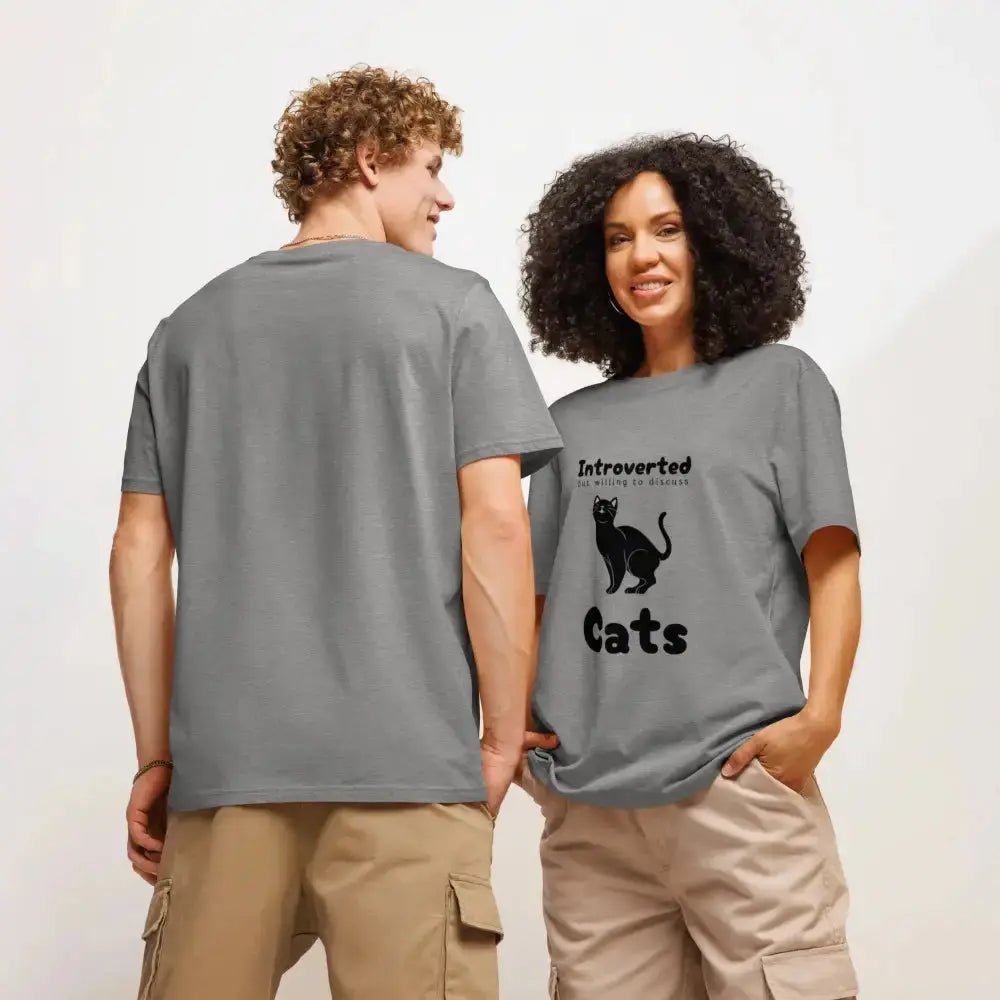 Introverted but Willing to Discuss Cats Funny T-shirt for Cat Lovers - FloofChonk