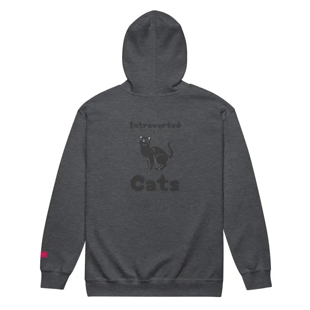 Introverted But Willing To Discuss Cats Zip Hoodie - FloofChonk
