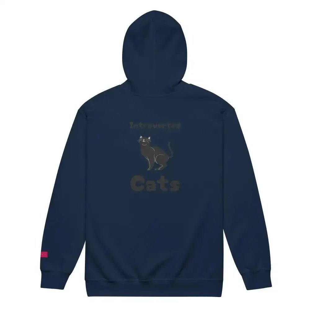 Introverted But Willing To Discuss Cats Zip Hoodie - FloofChonk