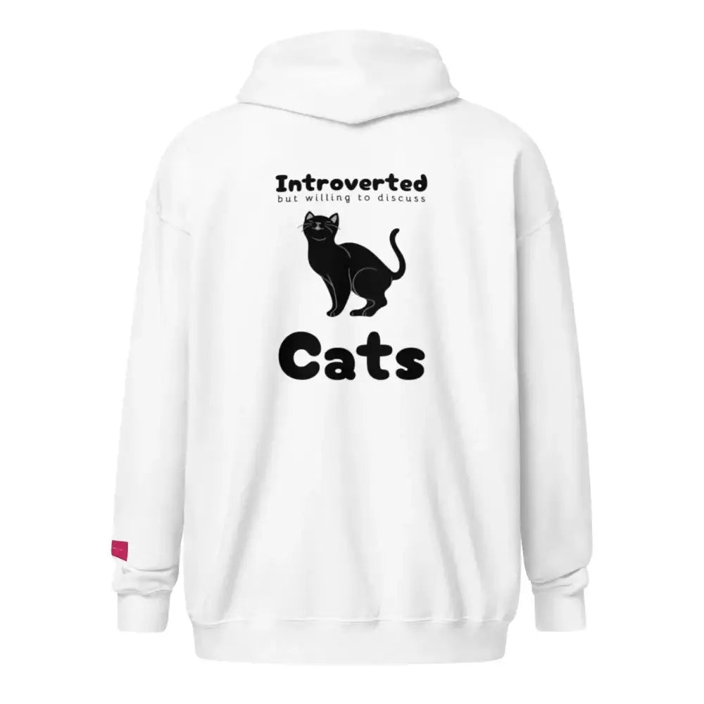 Introverted But Willing To Discuss Cats Zip Hoodie - FloofChonk