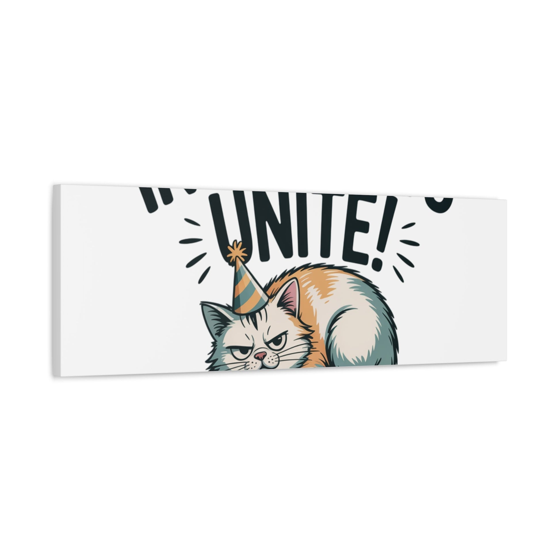Introverts Unite (In the Corner) Matte Canvas | Funny Holiday Decor, Party Survival Humor - FloofChonk