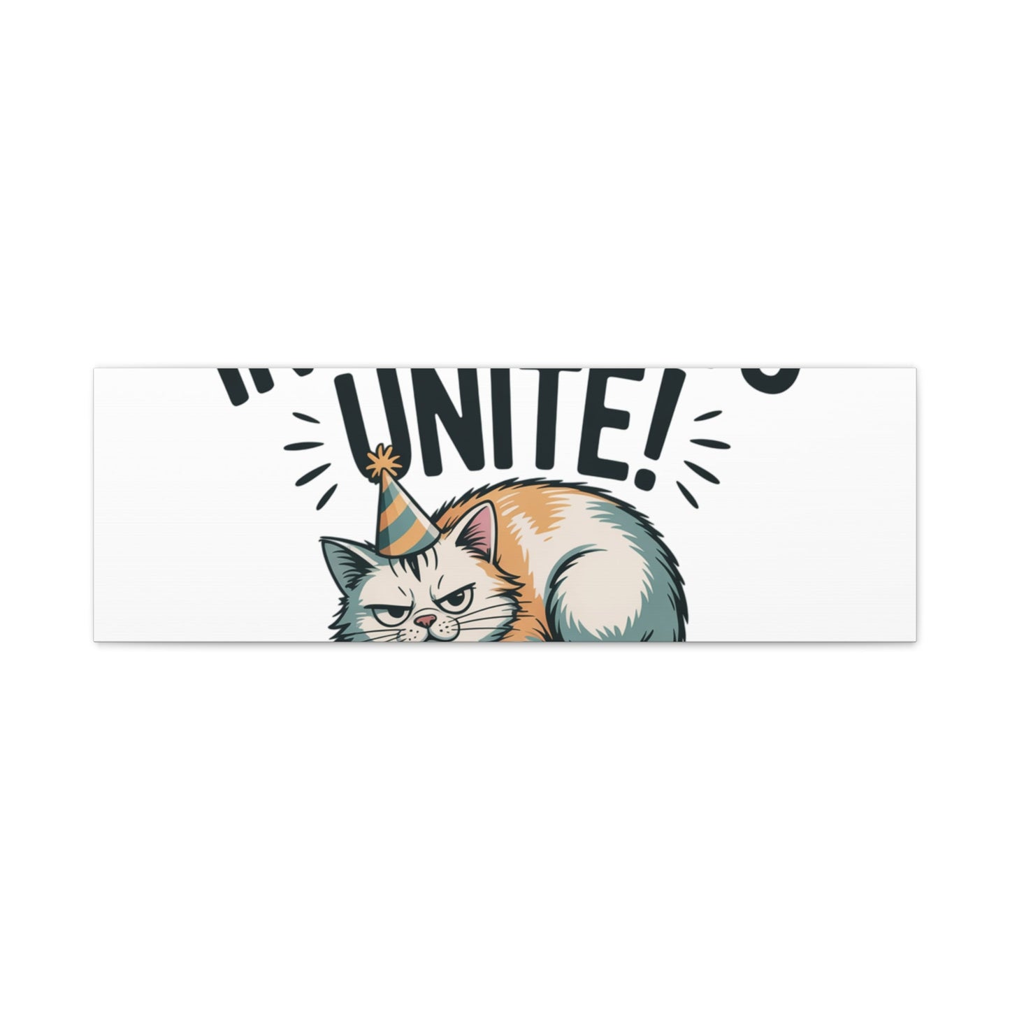 Introverts Unite (In the Corner) Matte Canvas | Funny Holiday Decor, Party Survival Humor - FloofChonk