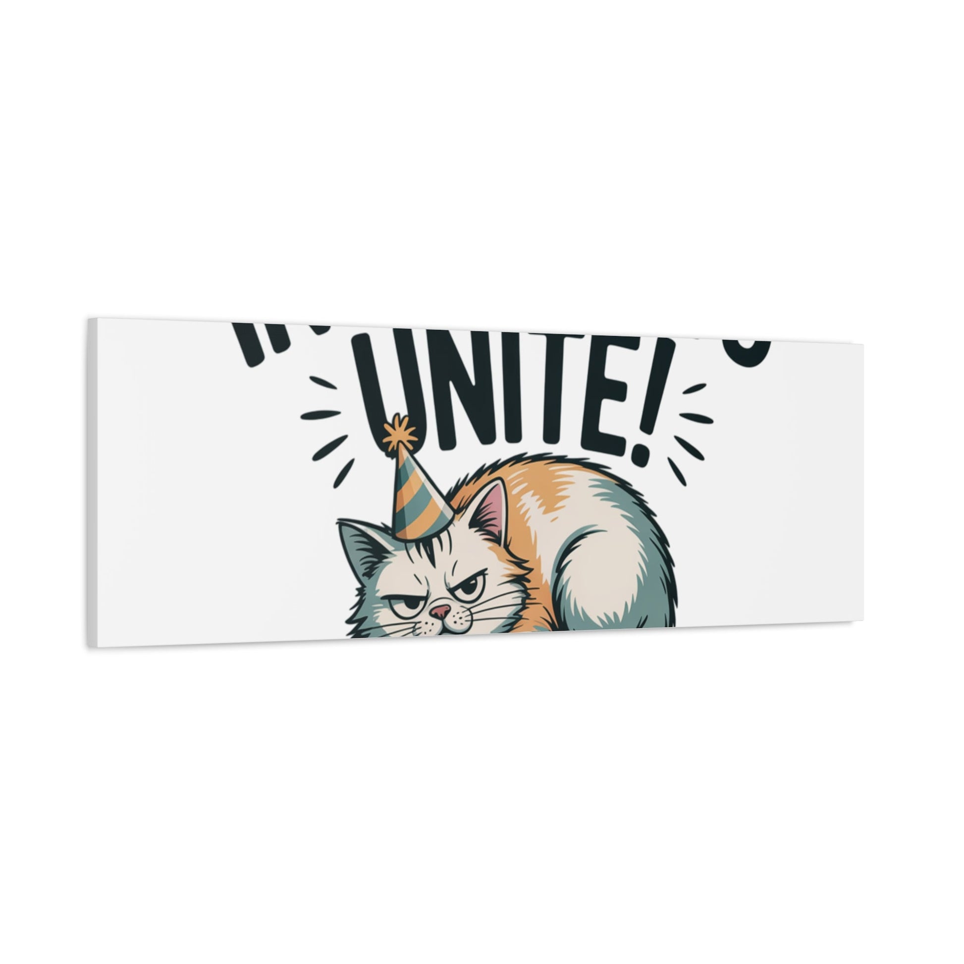 Introverts Unite (In the Corner) Matte Canvas | Funny Holiday Decor, Party Survival Humor - FloofChonk