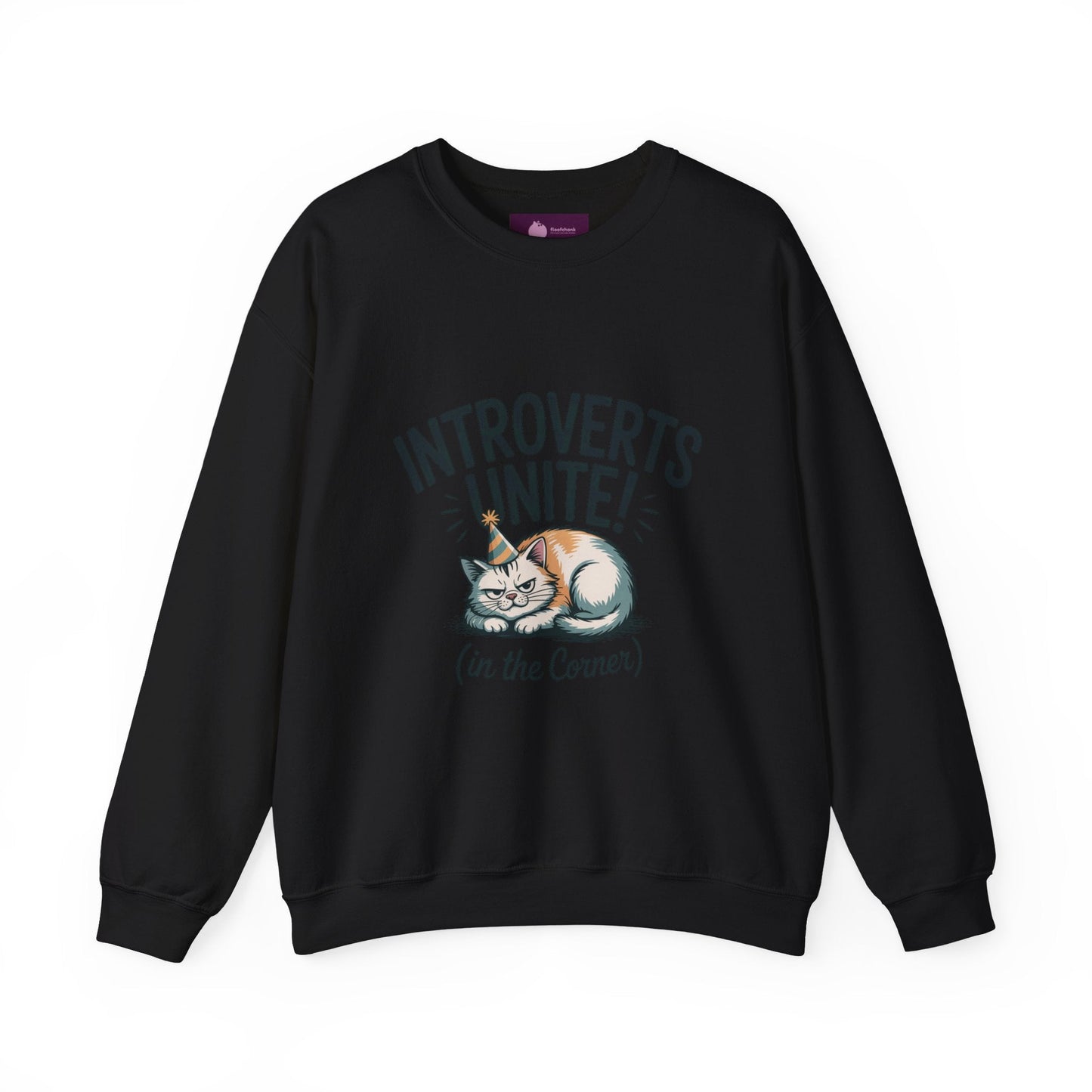 Introverts Unite (In The Corner) Sweatshirt | funny holiday shirt, party small talk jokes - FloofChonk