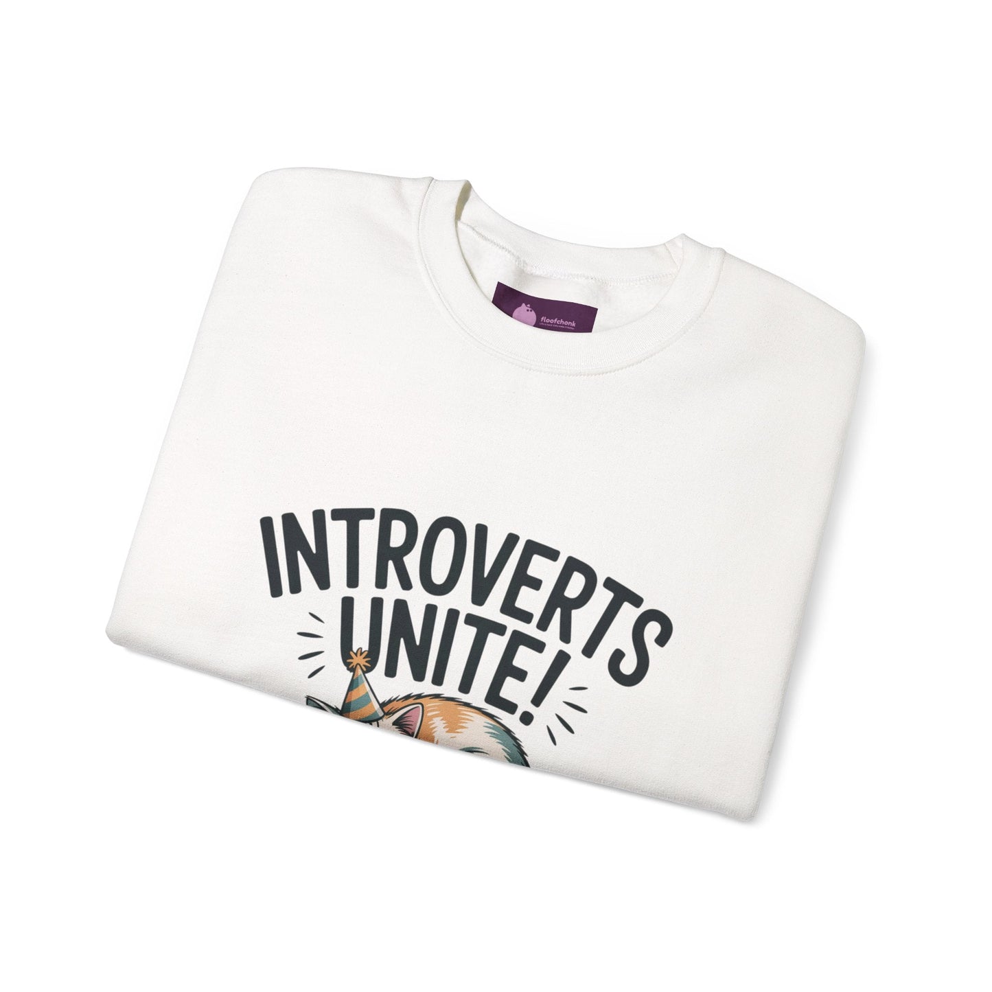 Introverts Unite (In The Corner) Sweatshirt | funny holiday shirt, party small talk jokes - FloofChonk