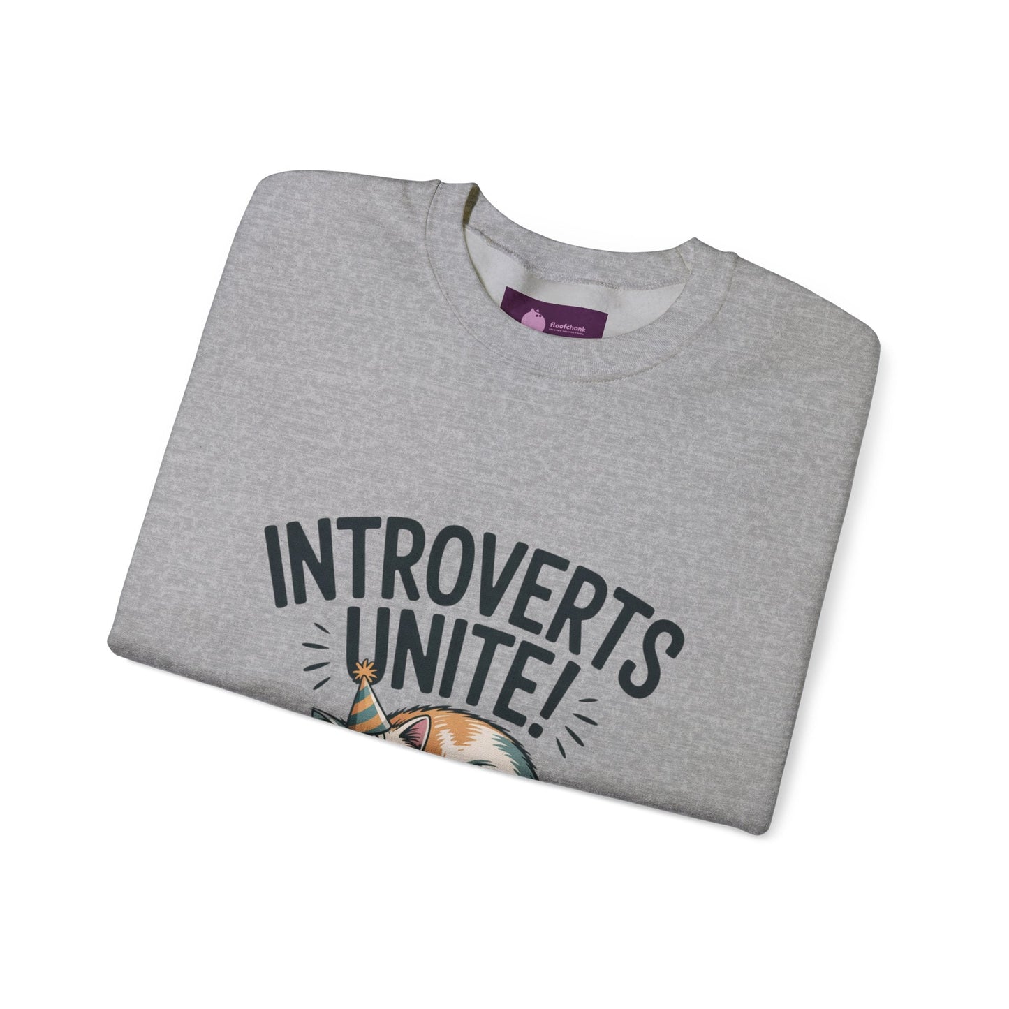 Introverts Unite (In The Corner) Sweatshirt | funny holiday shirt, party small talk jokes - FloofChonk