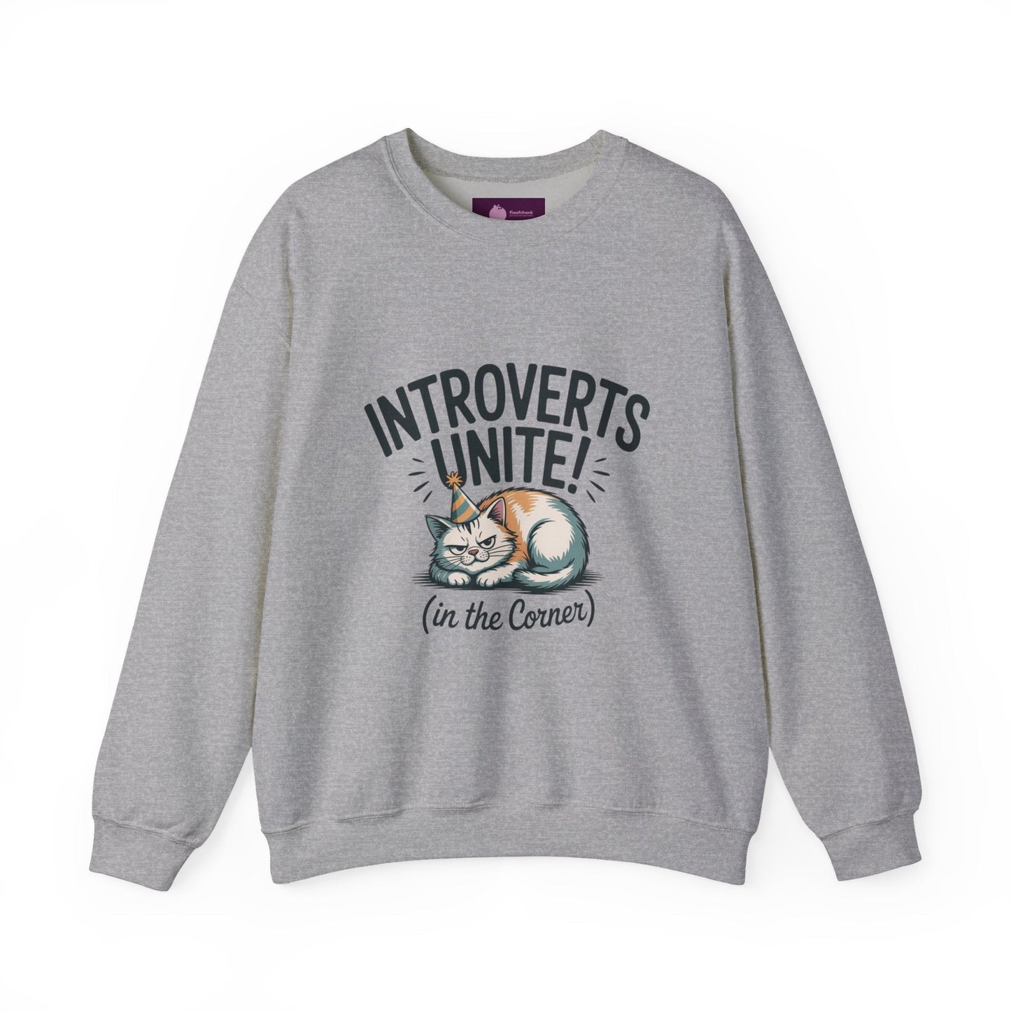 Introverts Unite (In The Corner) Sweatshirt | funny holiday shirt, party small talk jokes - FloofChonk