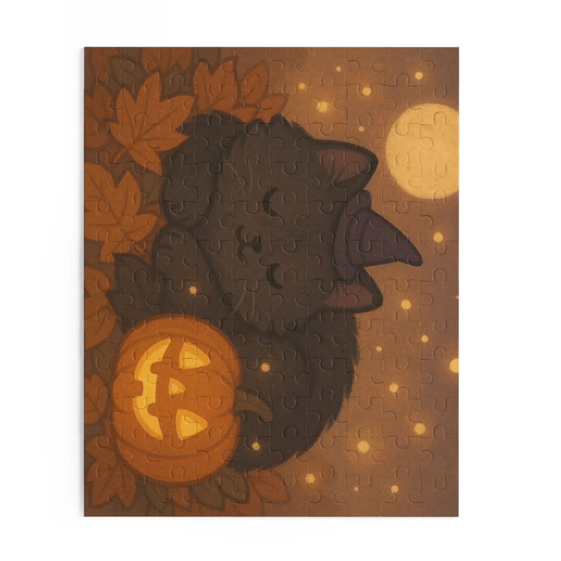 Jigsaw Puzzle - Cozy Cat Halloween 500-Piece Jigsaw, Fall Decor, Halloween Gift - FloofChonk