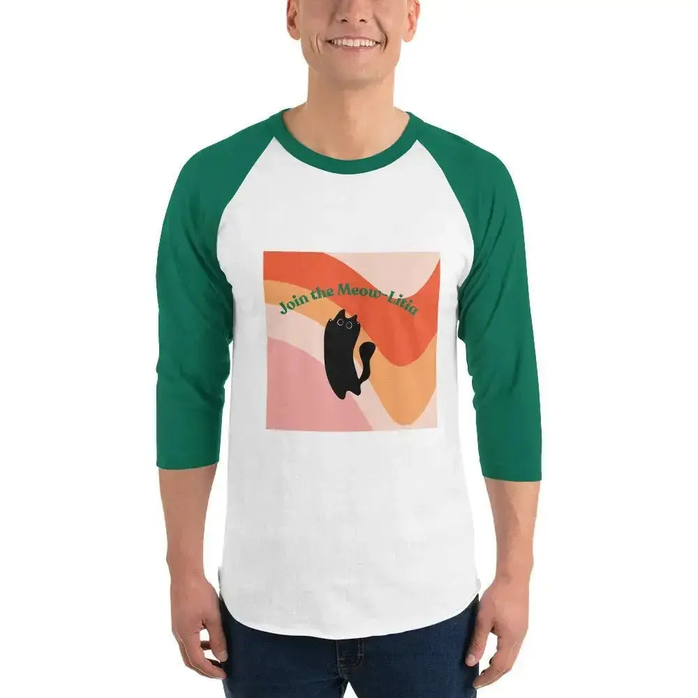 Join the Meow-Litia 3/4 Sleeve Shirt - FloofChonk