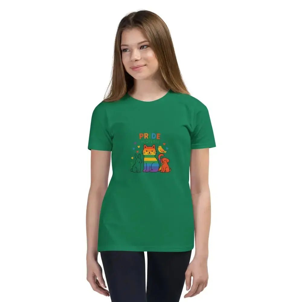 Kids Short Sleeve T-Shirt for Pride Month - FloofChonk