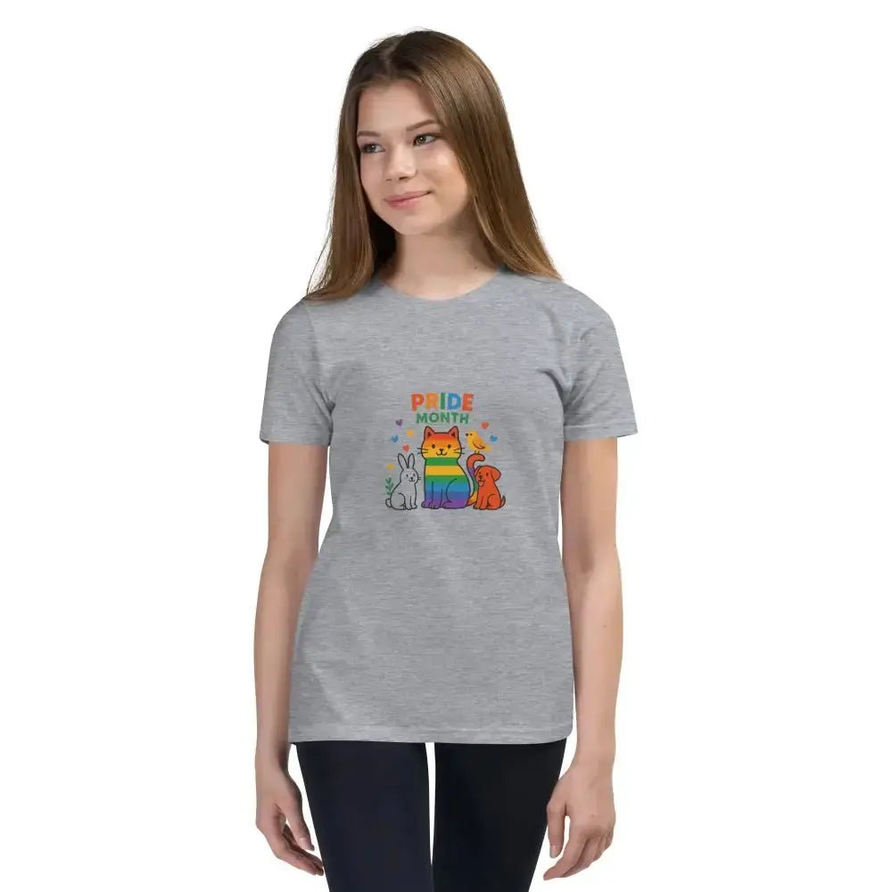 Kids Short Sleeve T-Shirt for Pride Month - FloofChonk
