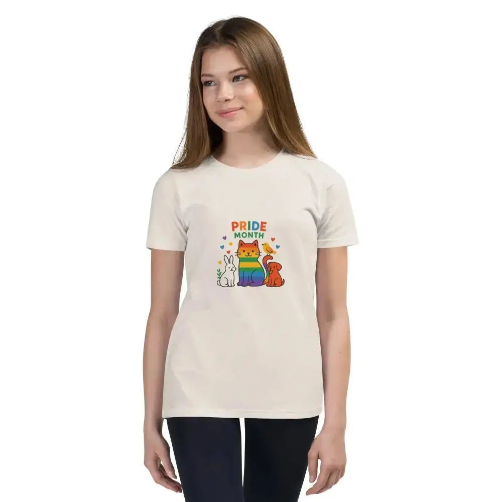 Kids Short Sleeve T-Shirt for Pride Month - FloofChonk