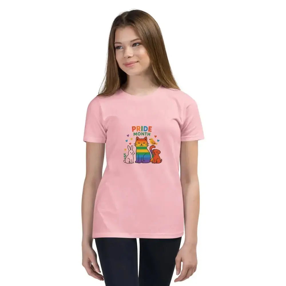 Kids Short Sleeve T-Shirt for Pride Month - FloofChonk