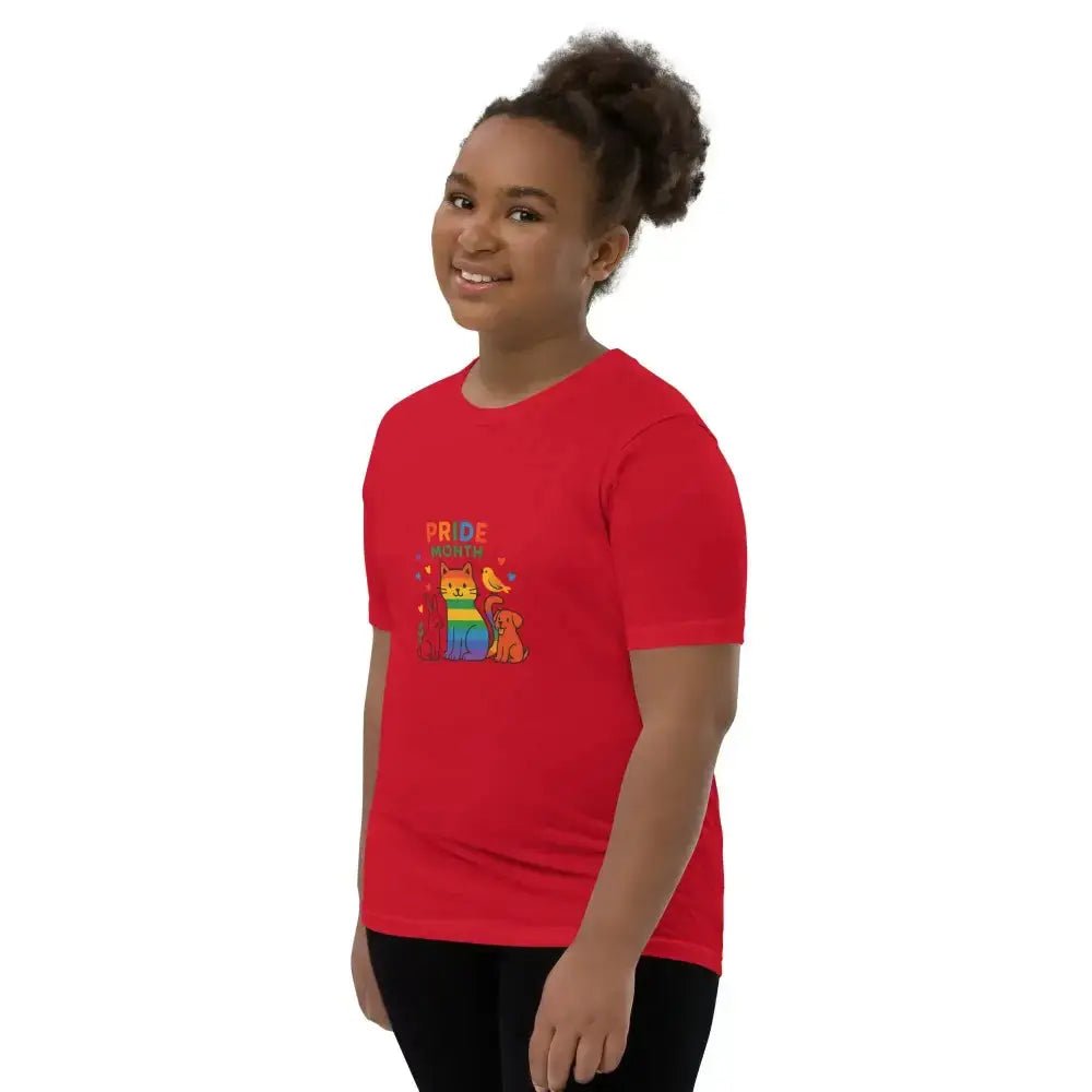Kids Short Sleeve T-Shirt for Pride Month - FloofChonk