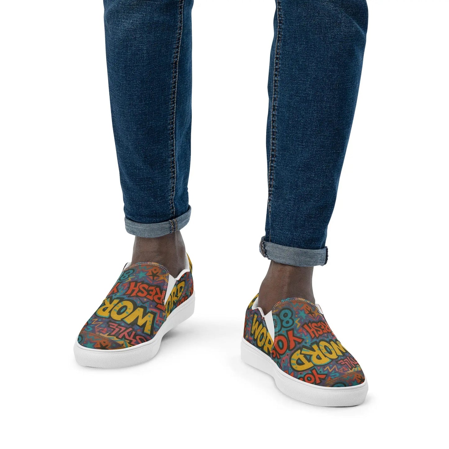 Men’s Retro slip - on canvas shoes - FloofChonk