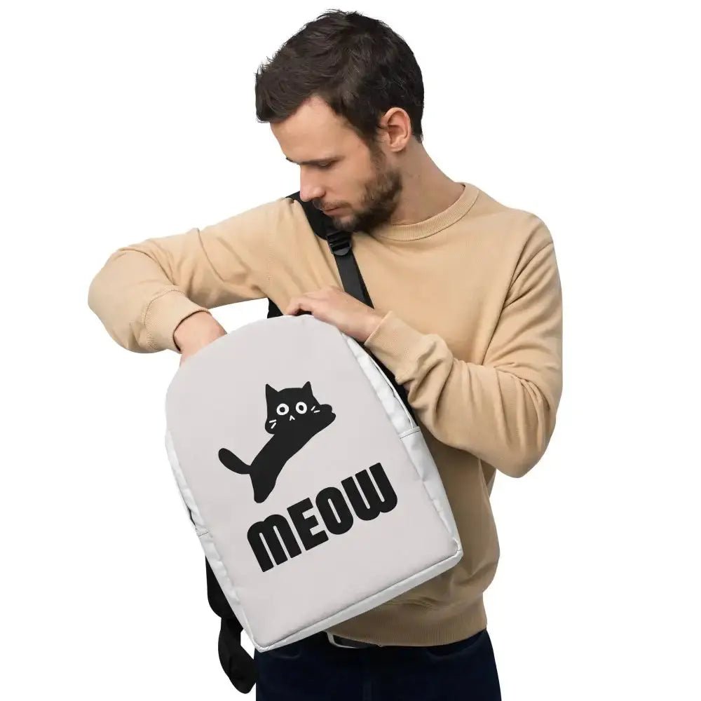 Meow Cat Minimalist Backpack - FloofChonk