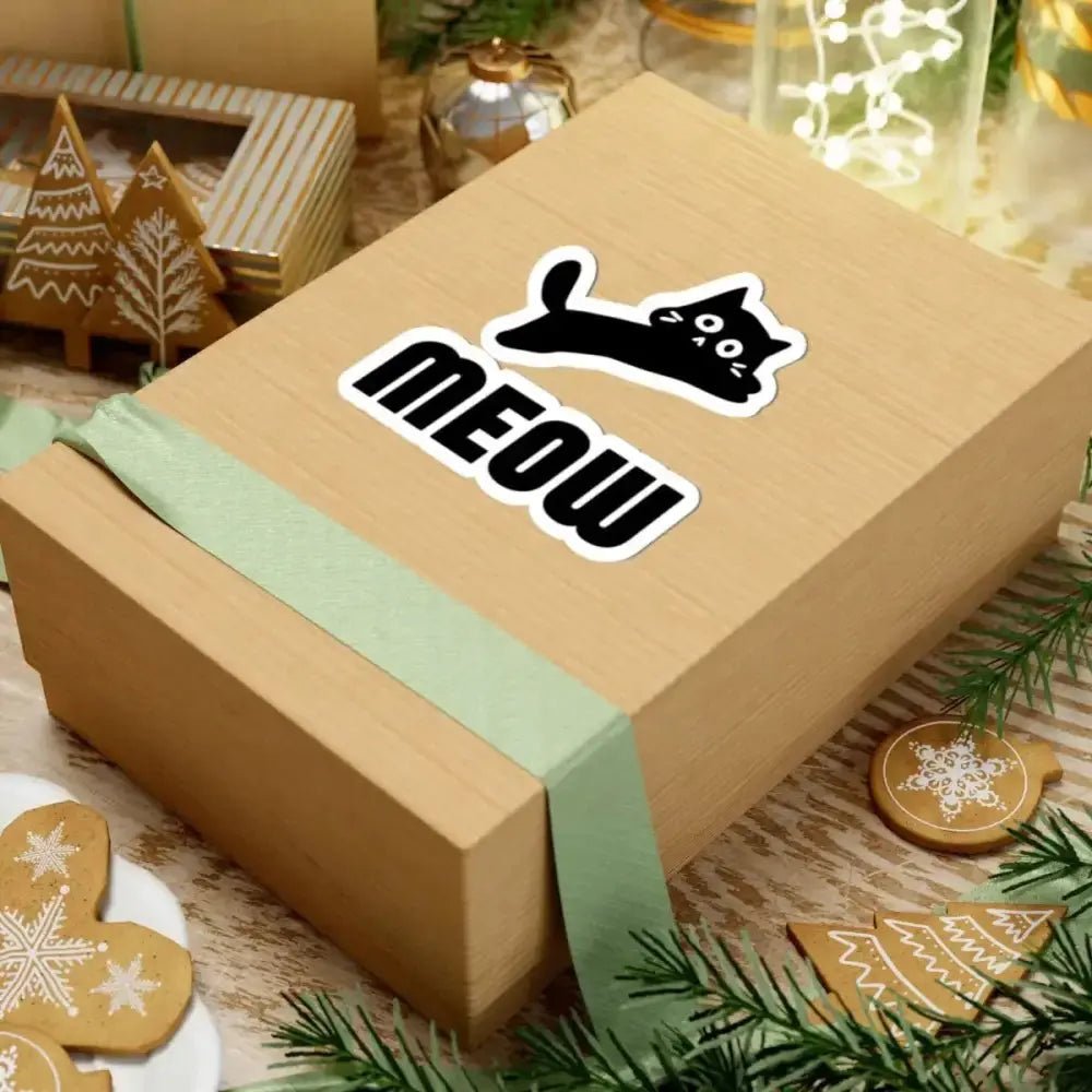 Meow Kiss - Cut Stickers - FloofChonk