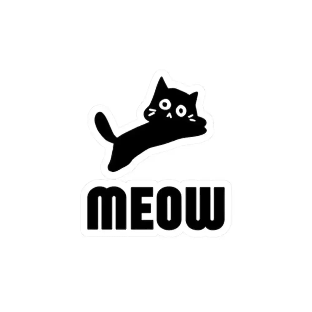 Meow Kiss - Cut Stickers - FloofChonk