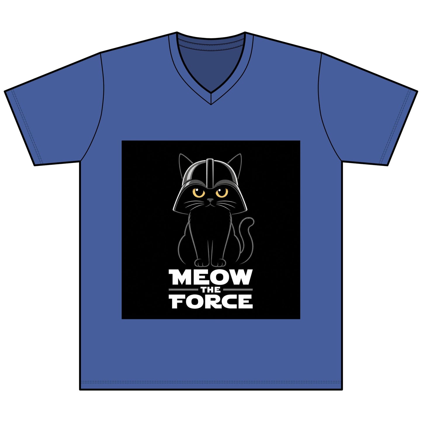 Meow the Force Cat V - Neck Tee - FloofChonk
