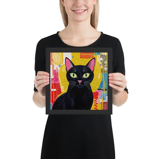 Mid - Century Modern Cat Art - FloofChonk