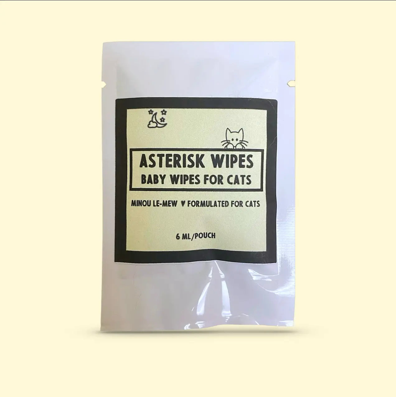 Asterisk Wipes | Botanical Cat Hygiene Wipes for Gentle Grooming by Minou Le-Mew Chunkles