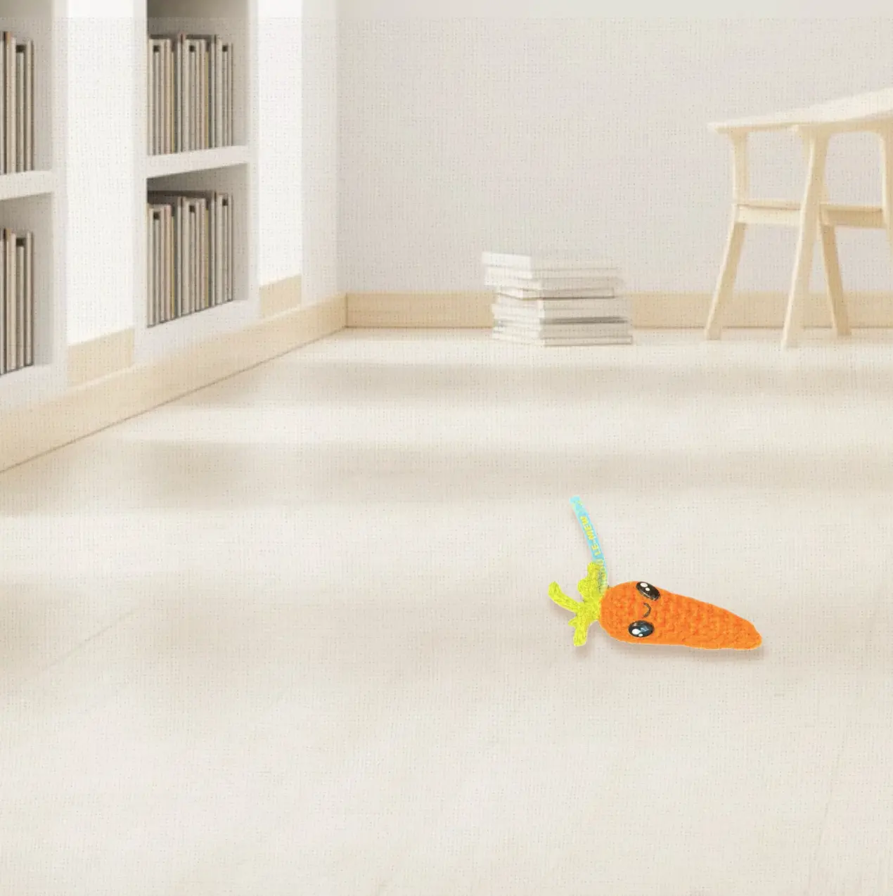 Handmade Catnip Toy | Lulu the Carrot Chunkle Puff Infused with Miracle Nip Botanicals Chunkles