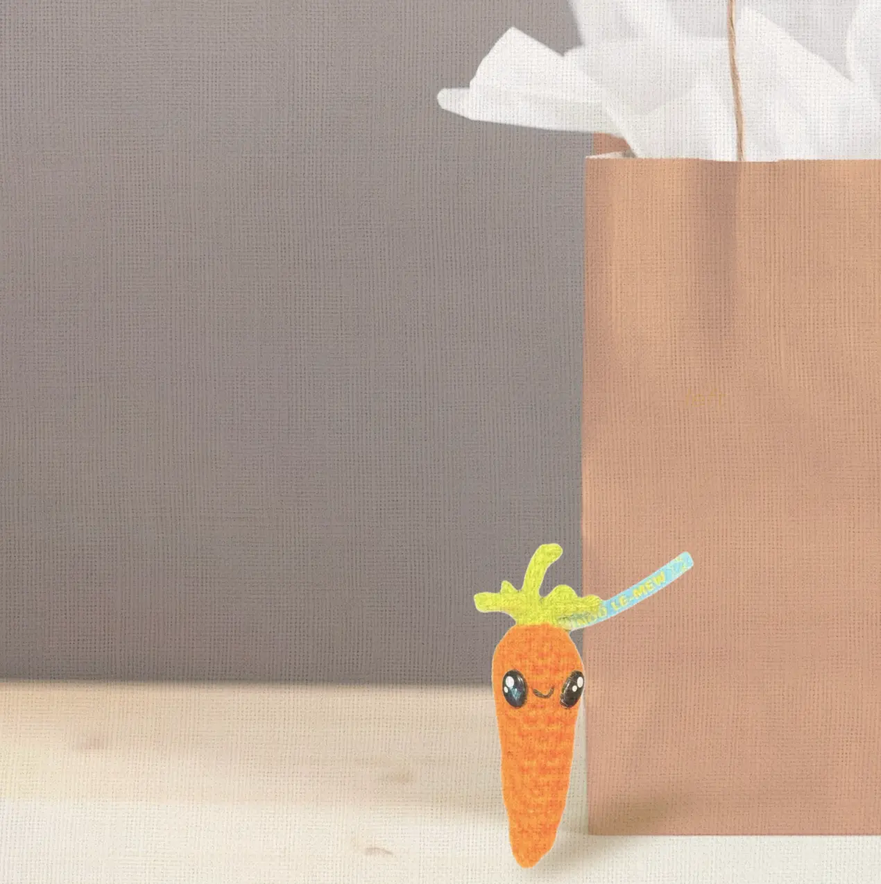 Handmade Catnip Toy | Lulu the Carrot Chunkle Puff Infused with Miracle Nip Botanicals Chunkles