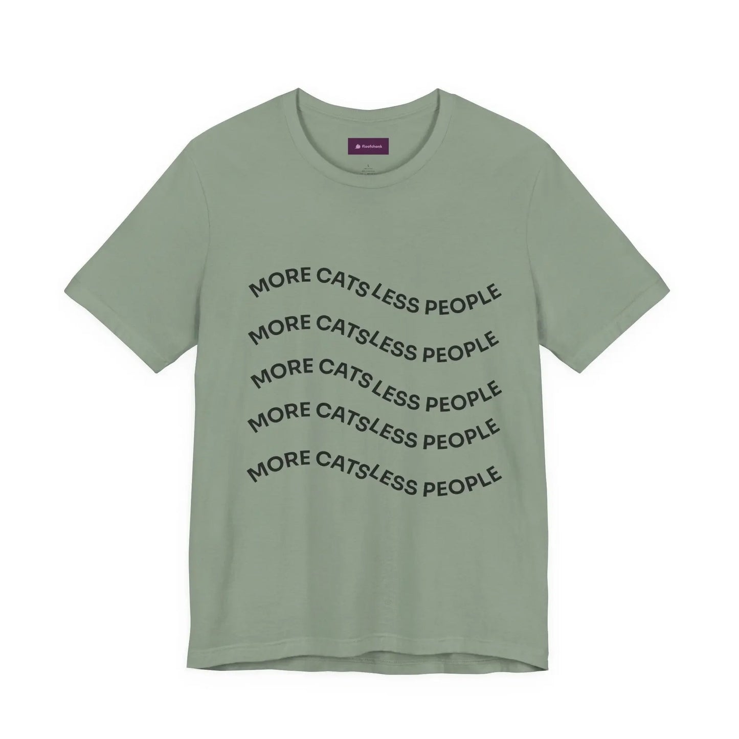 More Cats Less People Cats Graphic Tee - Unisex Jersey Shirt - FloofChonk