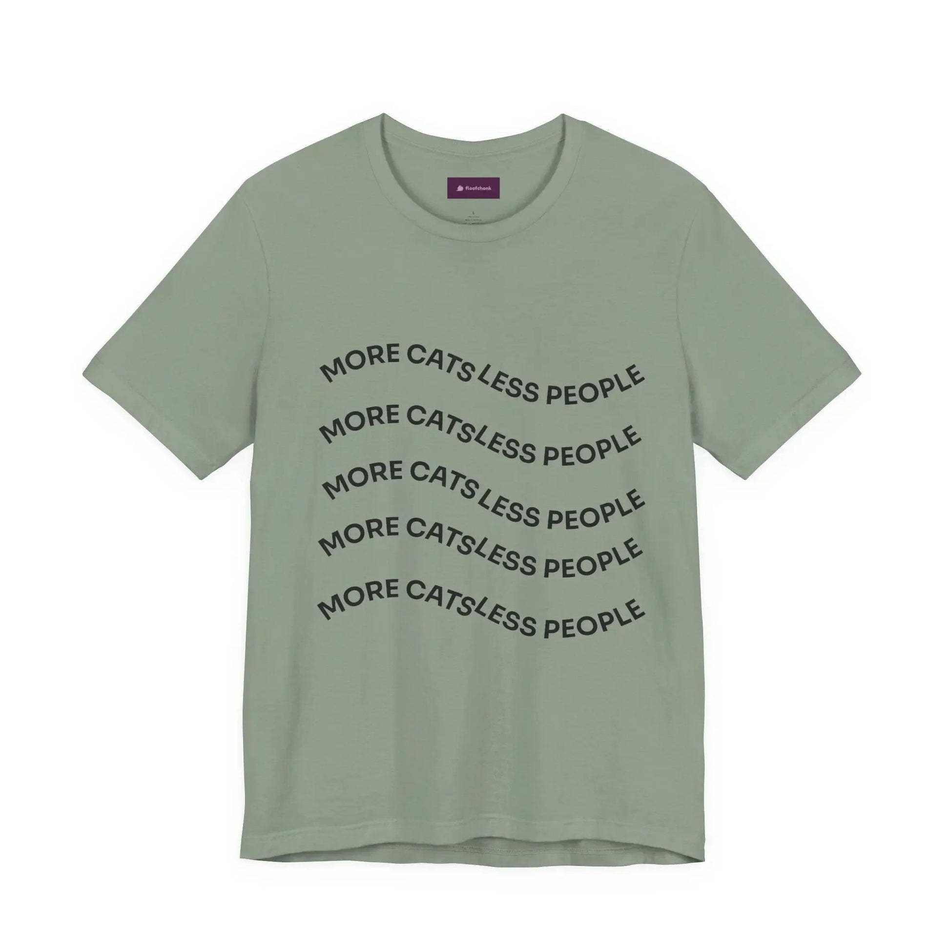 More Cats Less People Cats Graphic Tee - Unisex Jersey Shirt - FloofChonk