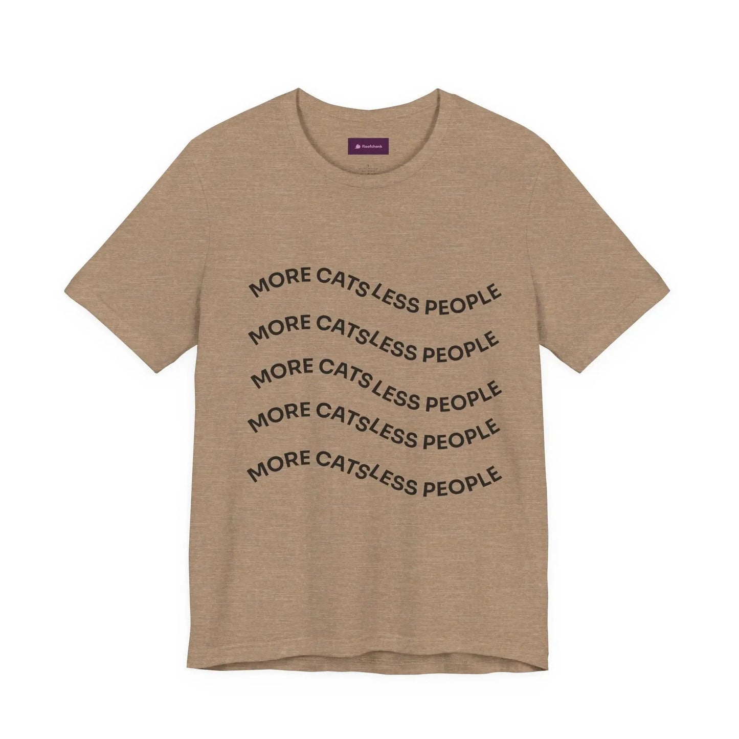 More Cats Less People Cats Graphic Tee - Unisex Jersey Shirt - FloofChonk