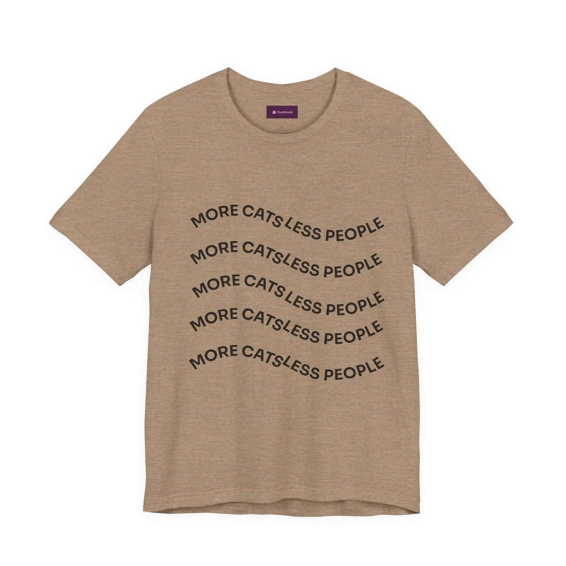 More Cats Less People Cats Graphic Tee - Unisex Jersey Shirt - FloofChonk