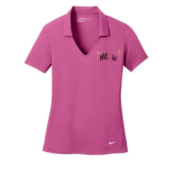 Nike Women's Polo with Embroidered Cat Design - FloofChonk