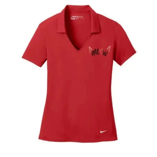 Nike Women's Polo with Embroidered Cat Design - FloofChonk