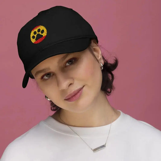 Organic Dad Hat with Embroidered Paw - FloofChonk