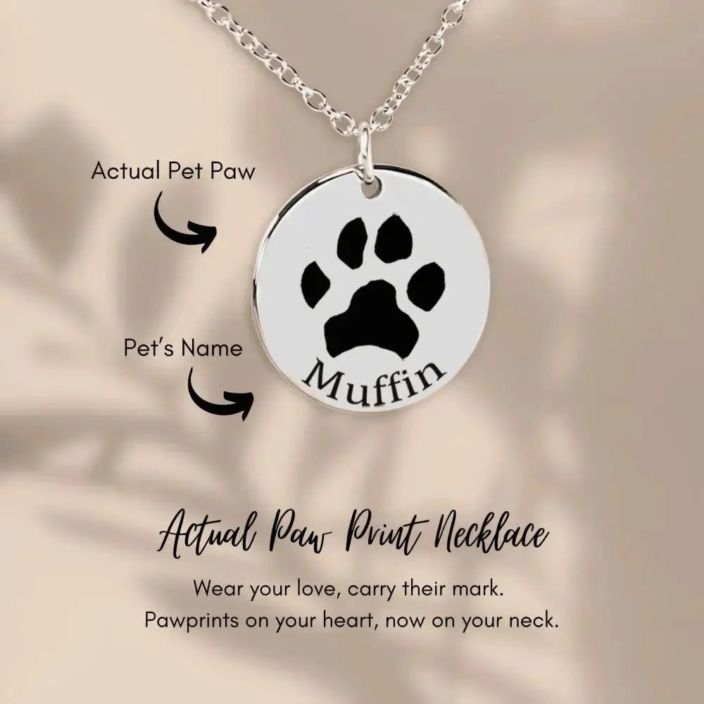 Paw Print Necklace - FloofChonk