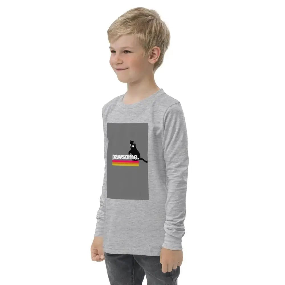 Pawsome Youth Long Sleeve T-Shirt - FloofChonk