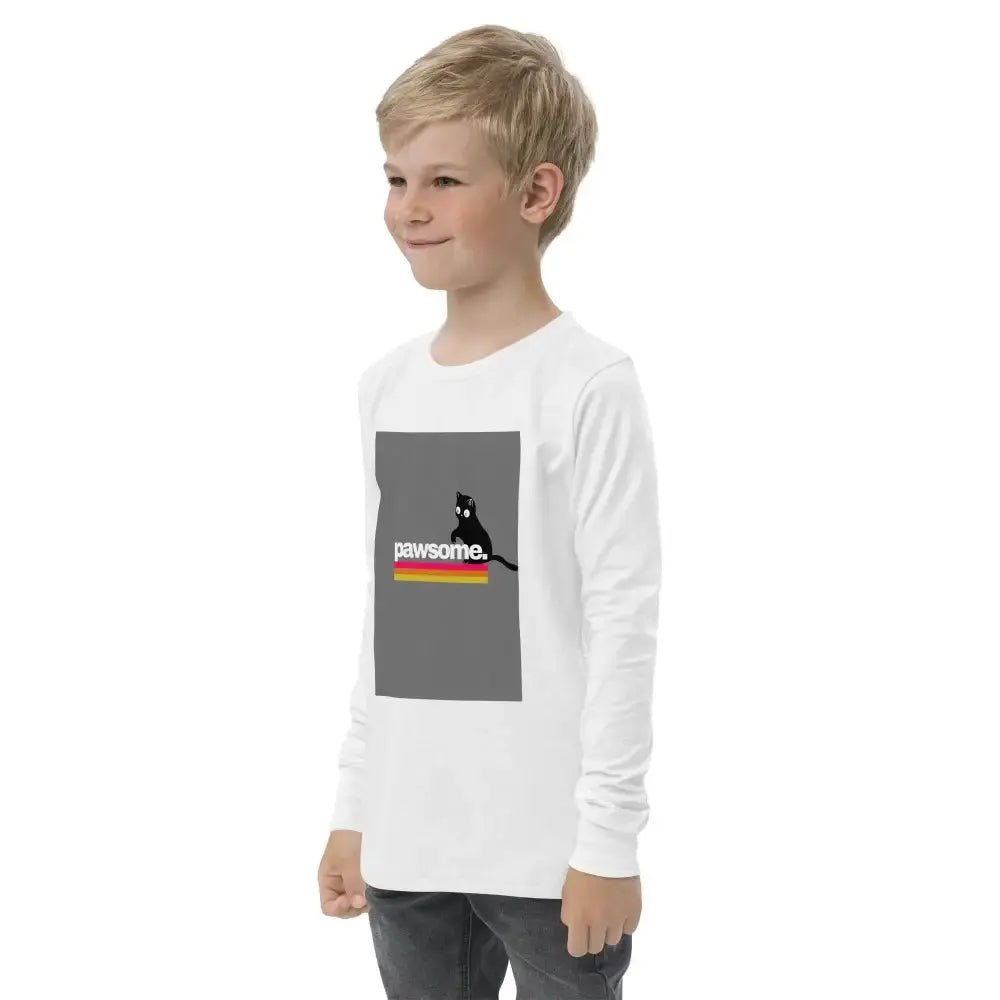Pawsome Youth Long Sleeve T-Shirt - FloofChonk