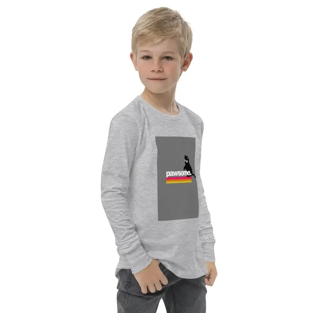 Pawsome Youth Long Sleeve T-Shirt - FloofChonk