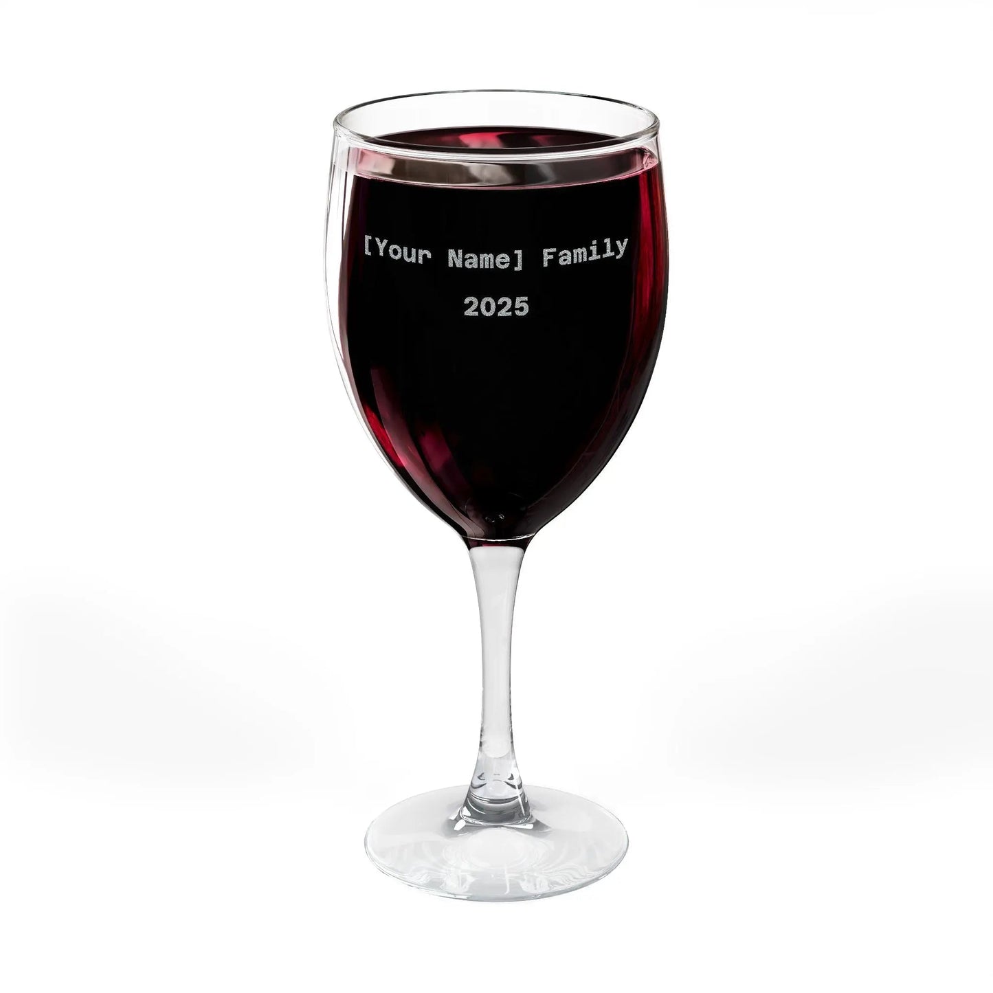 Personalized Engraved Wine Glass — Custom Name & Year, 10.5 oz - FloofChonk