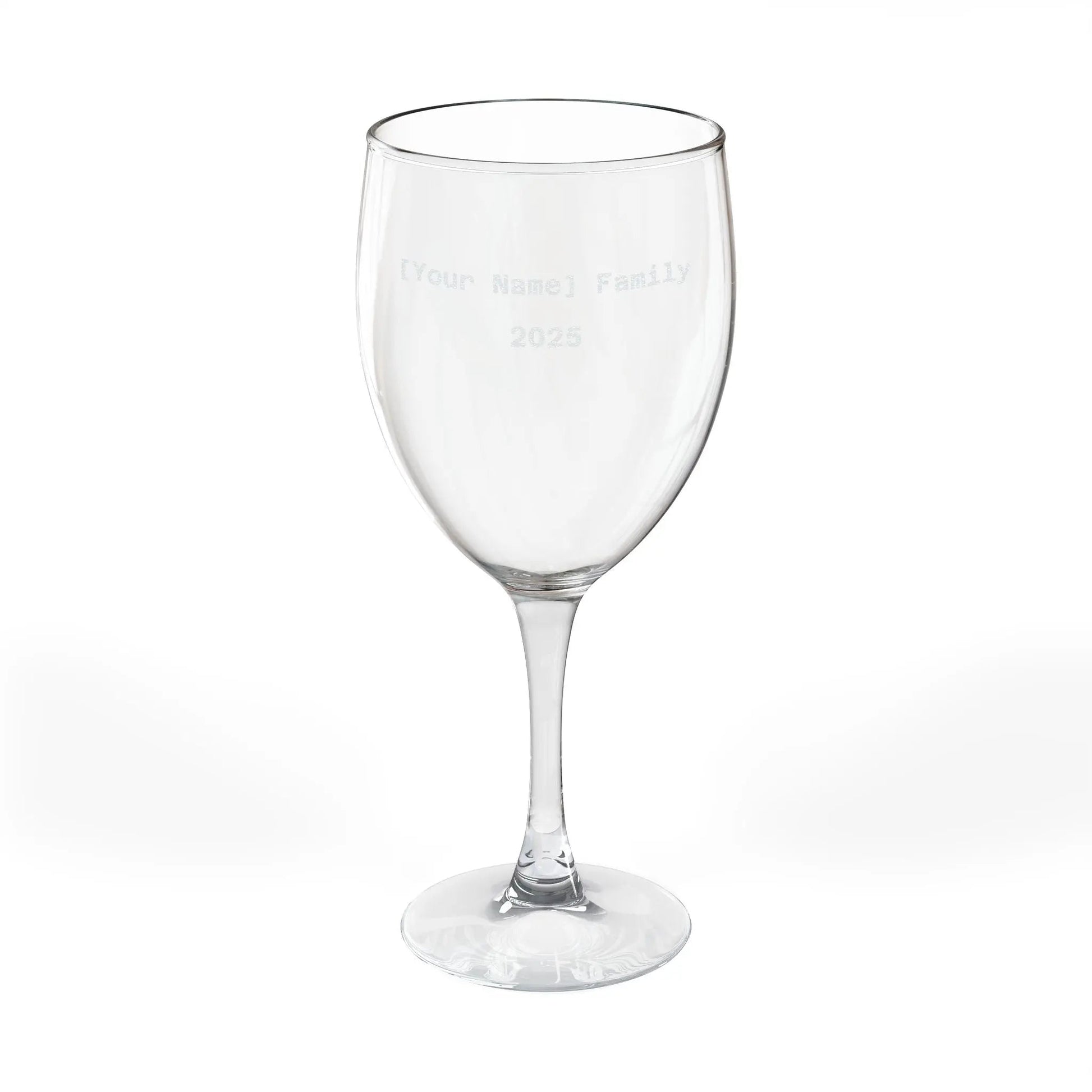 Personalized Engraved Wine Glass — Custom Name & Year, 10.5 oz - FloofChonk