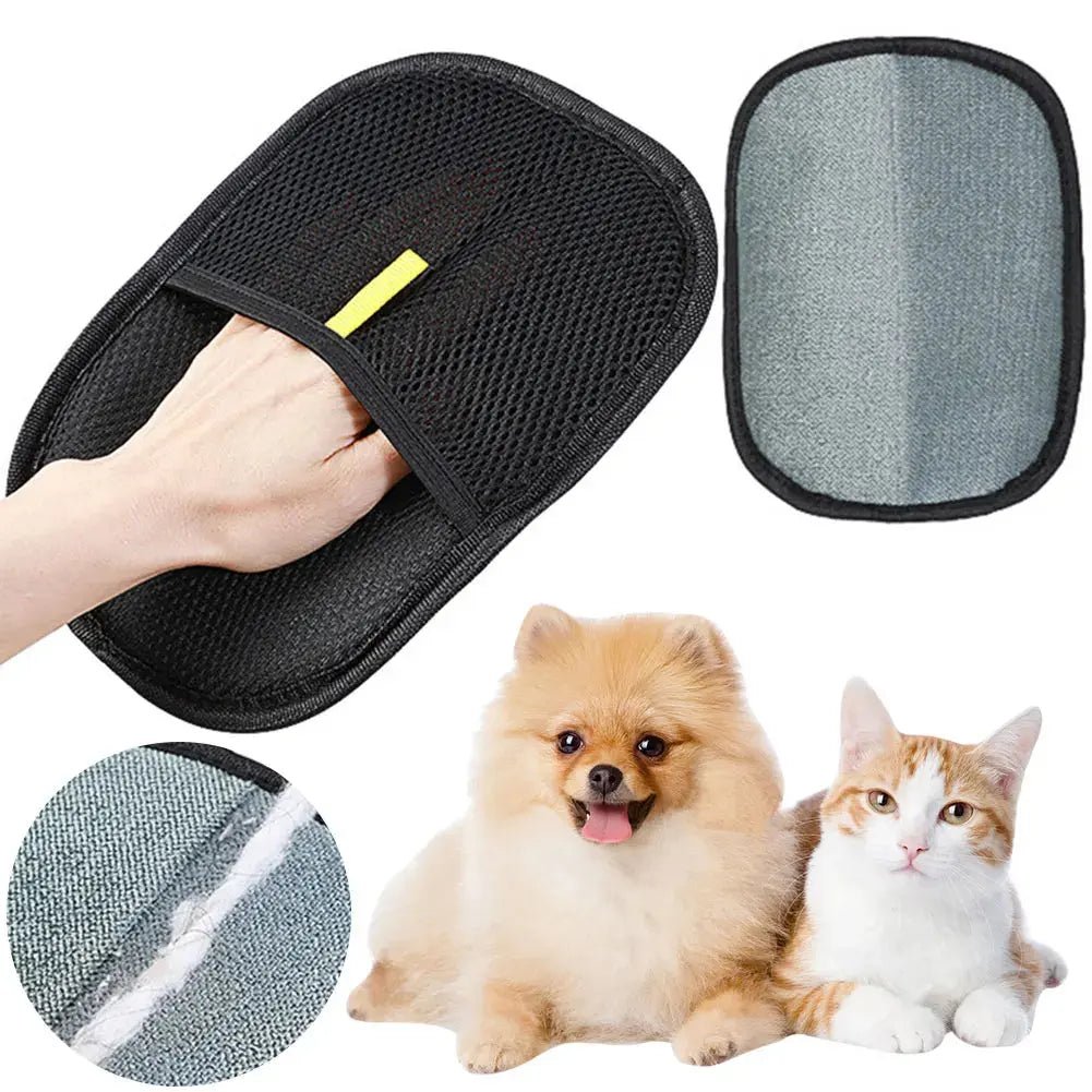 Pet Hair Remover Mitt Hair Remover Brush Pet Hair Remover Gloves for Dog Cat Rabbit with Long/Short/Curly Hair - FloofChonk