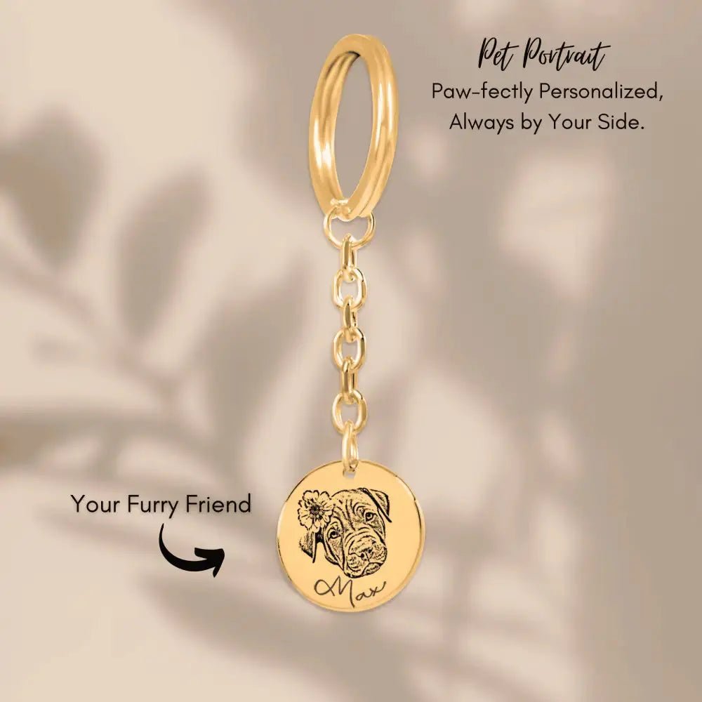 Pet Portrait Keychain - FloofChonk