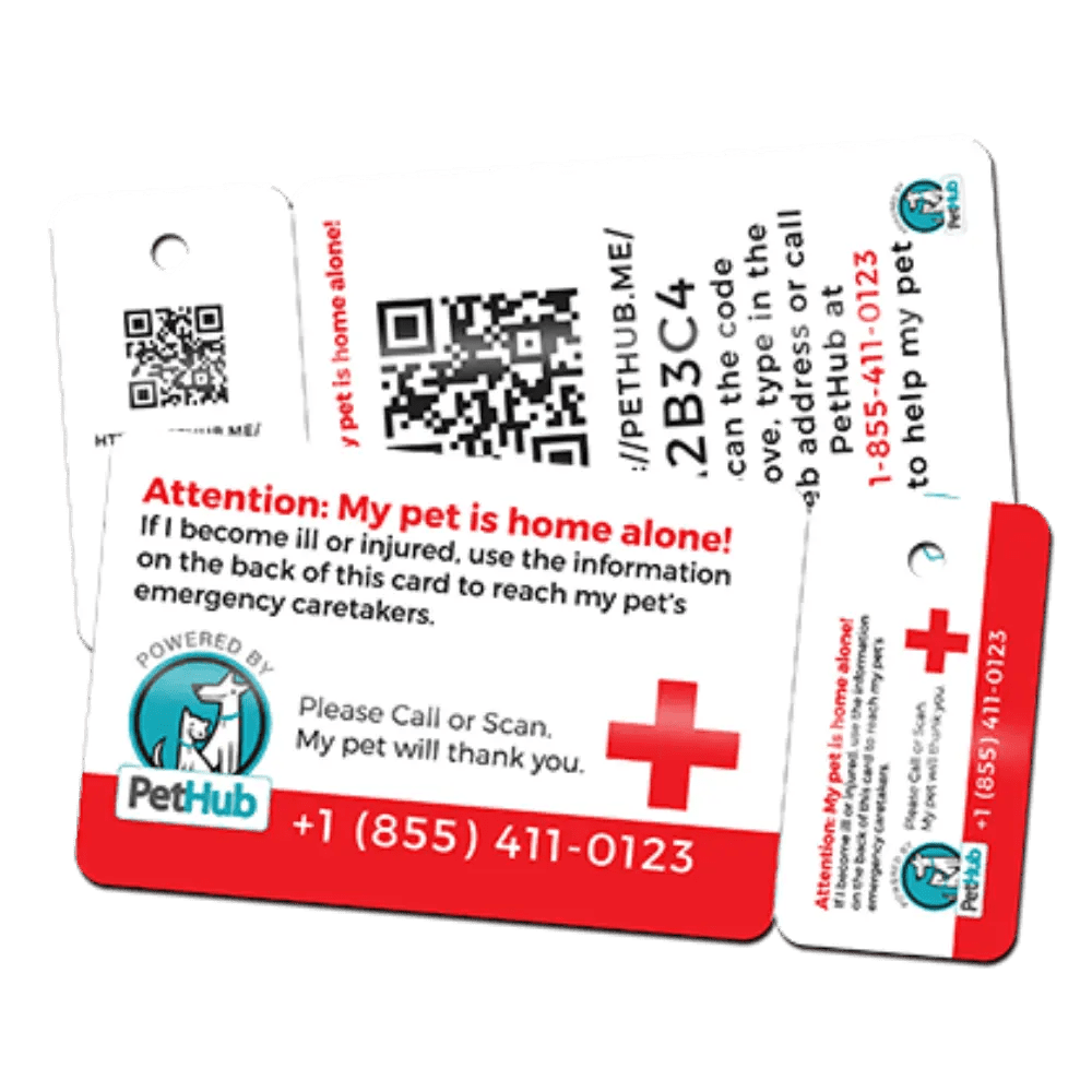 PetHub QR Pet ID Wallet & Keychain Card – Emergency Backup for Your Pet - FloofChonk