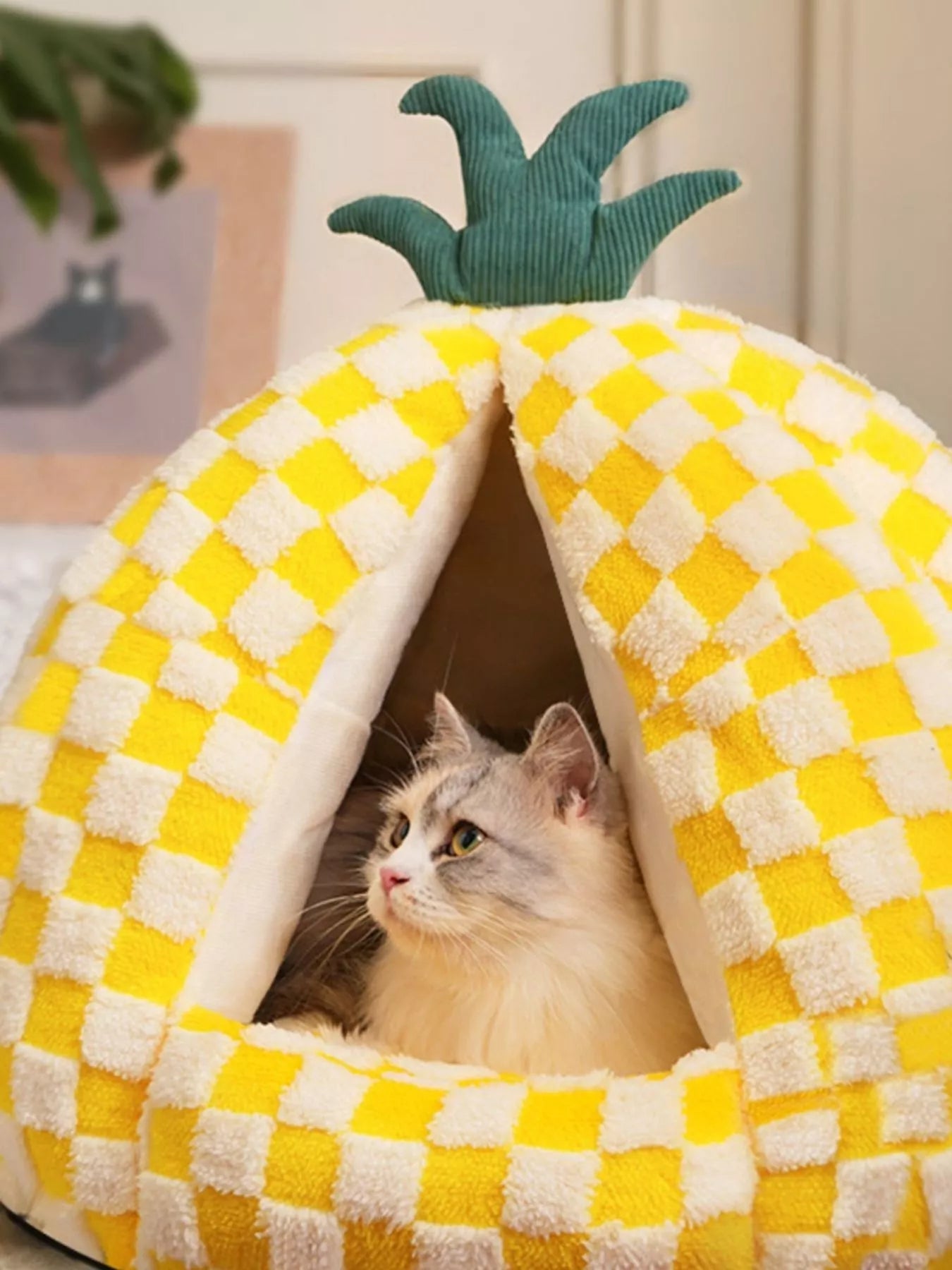 Pineapple Shaped Cozy Pet Nest - FloofChonk